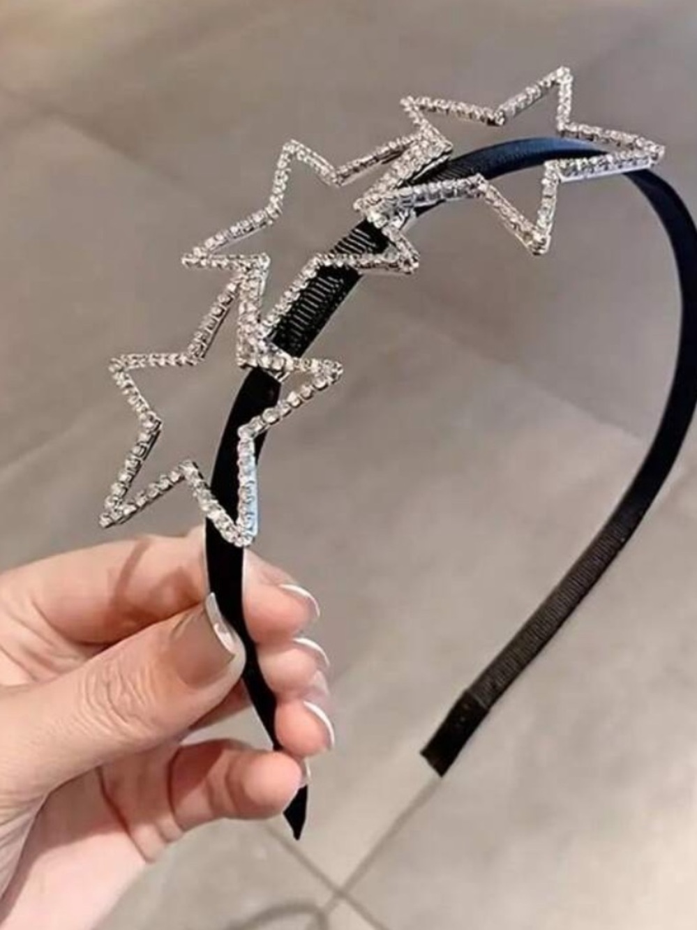 Crystal Star Accent Black Headband